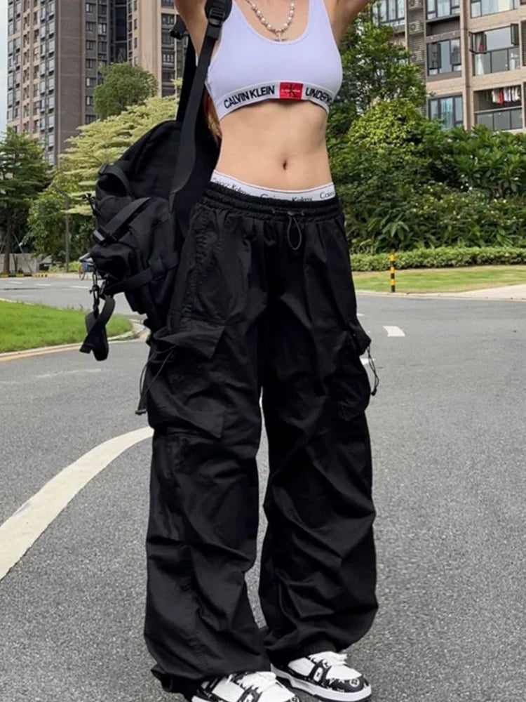 Y2K Parachute Cargo Pants