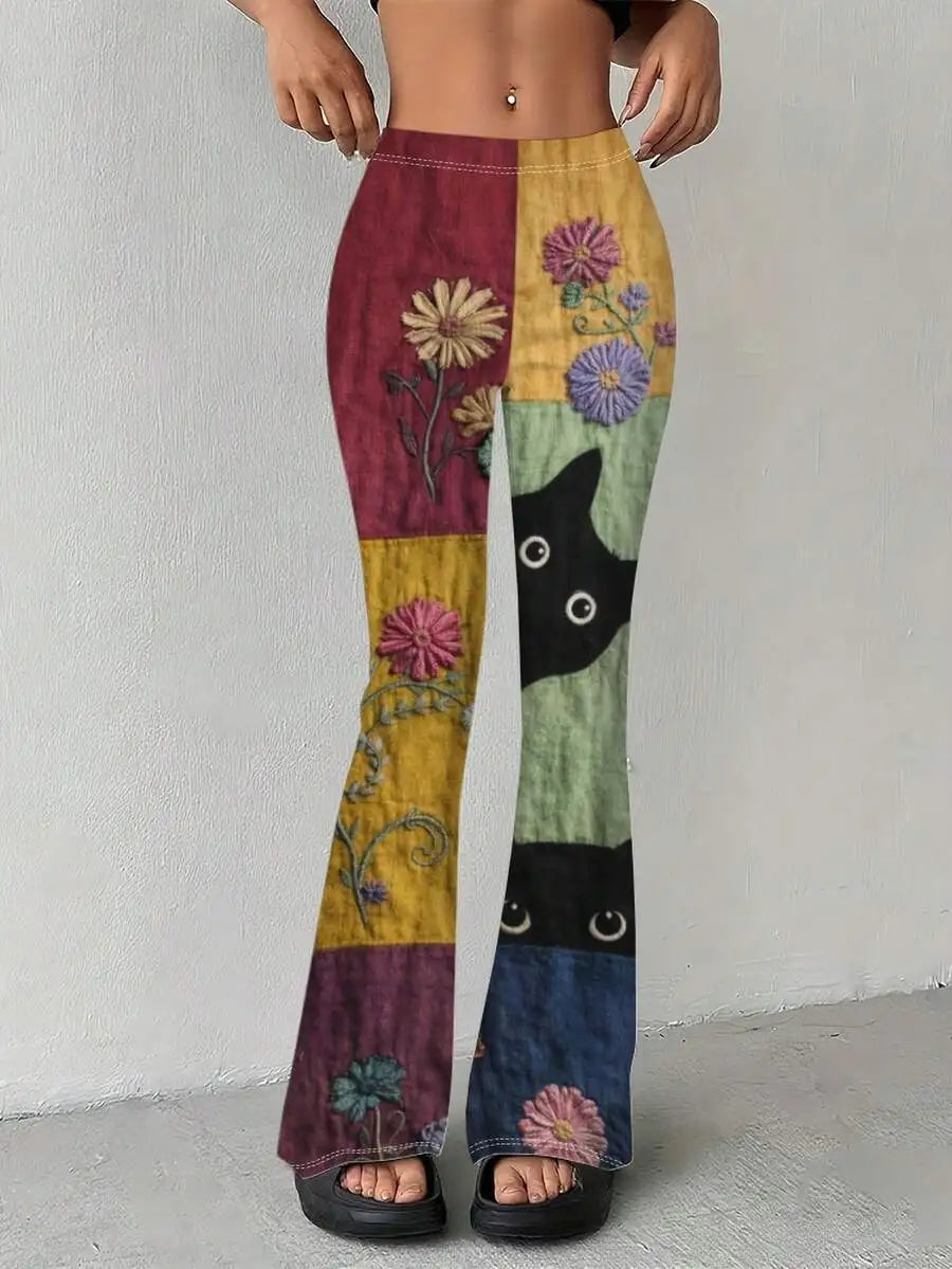Wide-Leg Flared Pants
