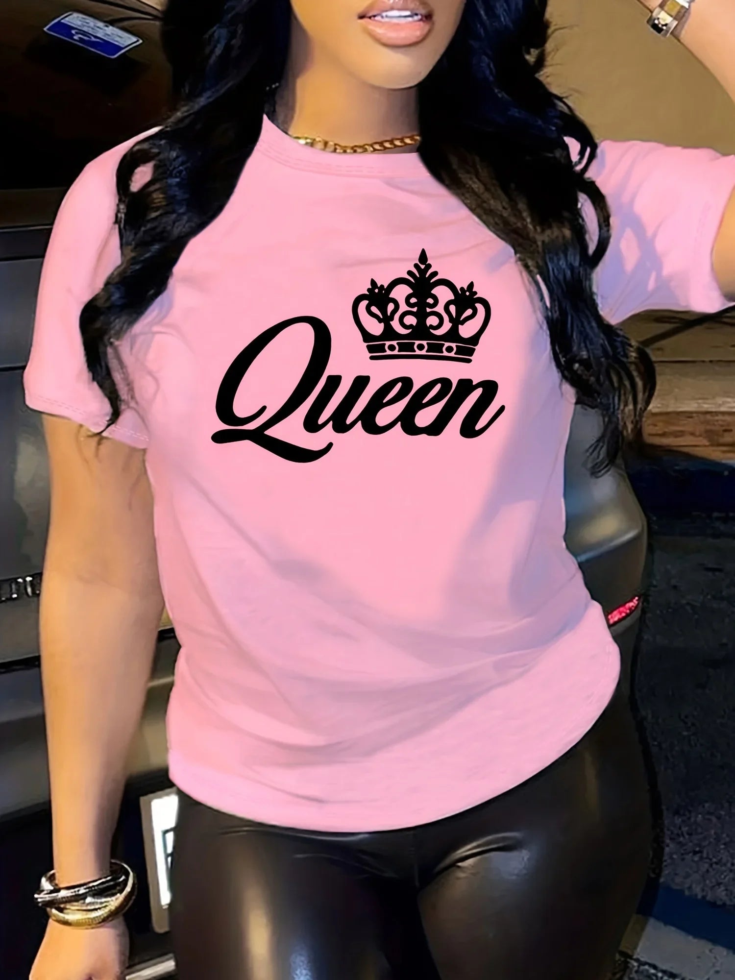 Crown Letter Print T-Shirt